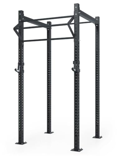 ATLETICA R8 magma | Outdoor Power Rack | varmförzinkad | Speciellt för träning utomhus | modulär utbyggbar | J-krokar och pull-up-stång