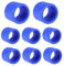 Vleant Juego de 8 tapas de tubo de silicona azul para caña de pescar, protectores de inserción, accesorios para carrito de pesca