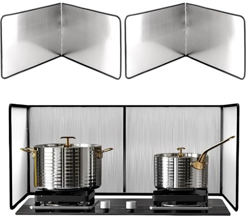 AKOLAFE 2 paraschizzi da parete della cucina, paraspruzzi pieghevoli, paraschizzi da cucina, paraschizzi da cucina, con rivestimento antiaderente, paraspruzzi per cucinare, arrostire, lavello