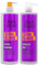 TIGI Bed Head Serial Blonde Restoring Shampoo and Conditioner Set, 970ml Each | Hydrating & Strengthening Haircare for Blonde Hair | Colour-Safe & Damage Repair | 2 x 970ml