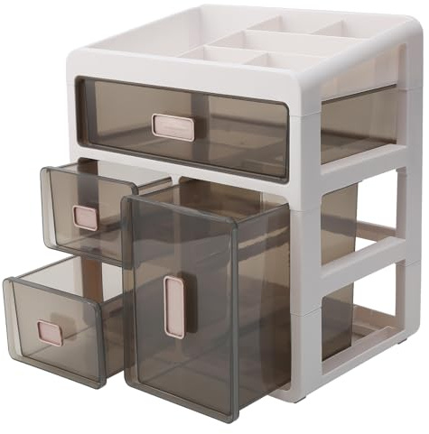 4 Etagen Kunststoff Medikamenten Aufbewahrung,Schublade Typ Aufbewahrungsbehälter,Erste Hilfe Kasten,Hausapotheke Box,Medizinbox,Hausapotheke Kiste,Medizinkoffer für zuhause(28x20x32cm)