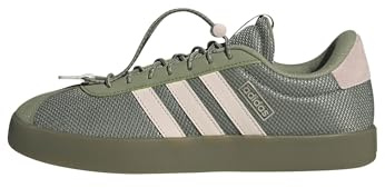 adidas Women's VL Court 3.0 Shoes, Tent Green/Wonder Quartz/Cyber met., 8.5 UK
