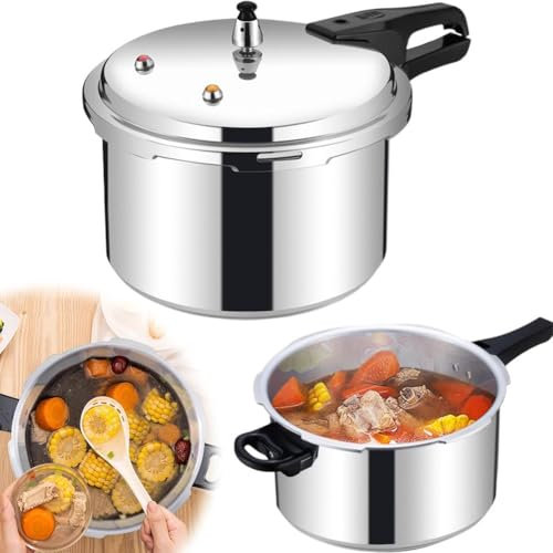 Edelstahl-Schnellkochtopf, 3 Liter, kleiner Induktions-Schnellkochtopf für das tägliche Kochen, Aluminiumlegierung Panela de Pressao mit Sicherheitsverschluss für Suppe, Reis, Eintopf (4L)