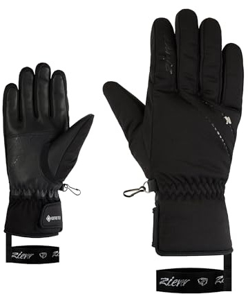 Ziener Kainoa-Z - Guanti da sci da donna, per sport invernali, Gore-Tex, Soft-Shell, nero, 8,5