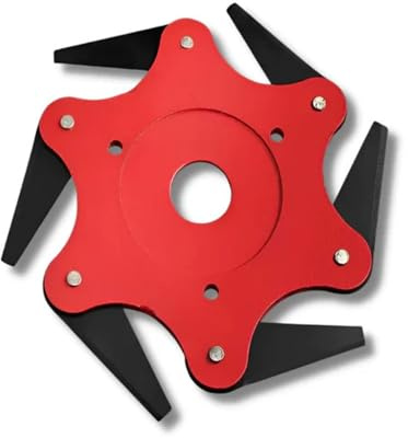 Disco de 6 Puntas para Desbrozadora Universal de Acero al Manganeso – Cuchilla de Corte Rápido y Preciso para Zarzas, Maleza Densa, Hierba y Arbustos – Disco Desbrozadora Universal de Alta Resistencia