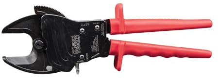 Klein Tools 63711 Wire Cable Cutter with Open Front Loading Jaws Cuts 600 MCM Copper, 750 MCM Aluminum