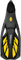 Aqua Speed Schwimmflossen lang für Erwachsene I leichte Schnorchelflossen Herren I Flossen mit geschlossenem Fußteil Männer I Schwimmen I Swim Fins I grau - gelb I Gr. 46-47 I INOX