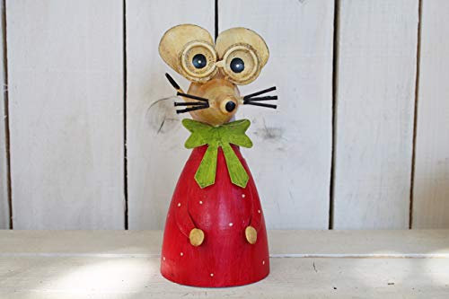 Unbekannt Zaunhocker Maus Rot mit Schleife