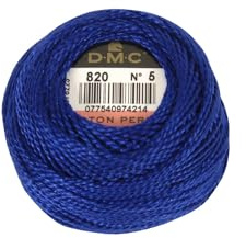 DMC Hilo de algodón con perlas medianas N5 Pel. 10 g, colores 820