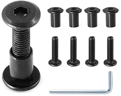 Jersvimc M6x25mm Hex Drive Socket Cap Bolt, Black, 10 Pair (20 Piece)