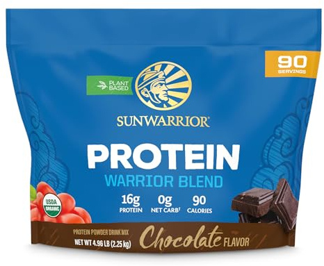 Organic Plant Based Protein Powder | Vegan Organic Protein Powder Chocolate Flavored with BCAA Amino Acids & Hemp Seed Pea Blend | Non-GMO Soy Dairy Filler & Gluten Free (Chocolate, 90 Servings)