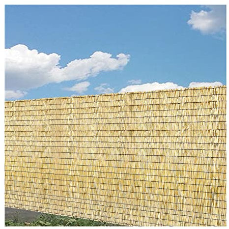 EFLAL Schilf Sichtschutz Zaun Balkon,Schilfrohrmatte,Bambus Sichtschutz,Schilfmatten,ichtschutz für Den Garten,für Balkonumrandung,Pool umrandungen,Balkonzaun,Angepasst (Size : H1.22xL10m/H4xL33ft)