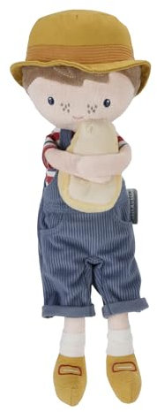 Little Dutch 4562 Stoffpuppe Kuschelpuppe Holländischer Bauer Jim mit Käse (35 cm)