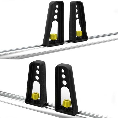 Axenture Roof Bar Ladder Rack - Set of 4 Adjustable Load Stops for Secure Transport, Compatible with All T-Track Roof Rack Cross Bars