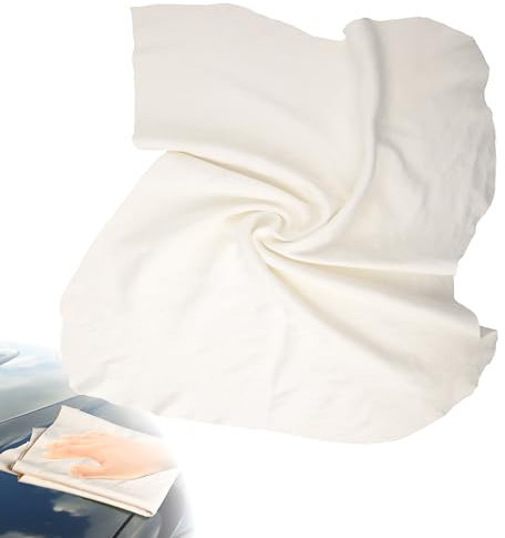 Panno in camoscio per auto, panno di alta qualità, 60 x 89 cm, riutilizzabile per auto, panno in vera pelle per asciugare auto, camion, moto, pulizia vetri, casa