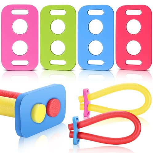 VioraWhite 4 Pcs Swimming Noodle Floating Connector Swim Pool Noodles Accessories EVA Stick Colorful Connector for Summer Outdoor Beginners Water Pool Games Beach Lake Party