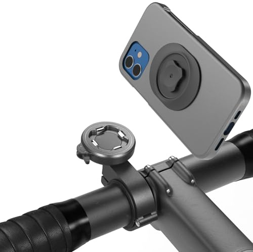 Porta Cellulare Bici e Moto - Stacco Rapido Supporto Telefono Bici da Corsa in Aluminum, Stabile Portacellulare Bicicletta Manubrio, Portatelefono Moto/E-Bike/MTB/Scooter/Gravel per Smartphone 4-7.5