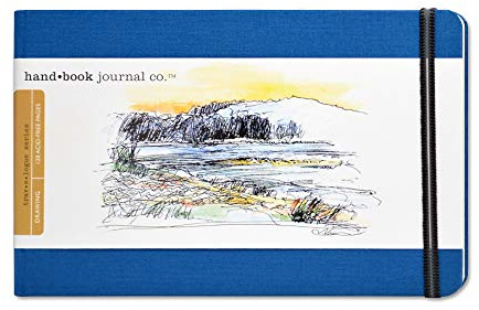 Speedball Drawing Journal Book 5.5 x 8.25 Portrait Ultramarine Blue, Art Sketch Paper For Pen, Ink, Pencil, Markers, For Adult, Kid