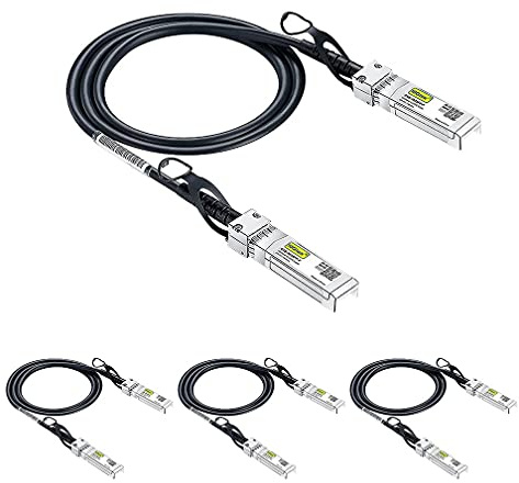 10Gtek [4 Stück] SFP+ DAC Twinax Kabel 1-Meter(3.3ft), 10G SFP+ to SFP+ Direct Attach Copper Passive Cable für Cisco SFP-H10GB-CU1M, Ubiquiti UniFi, TP-Link, Netgear, D-Link, Zyxel, Mikrotik and More