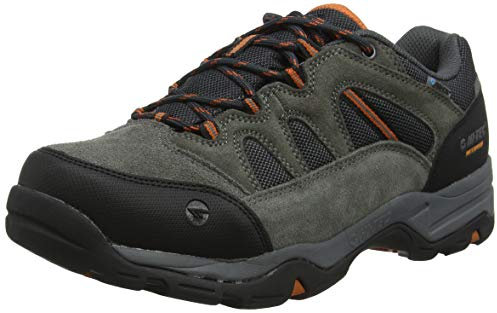 Hi-Tec Men's BANDERRA II Low WP Wide Rise Hiking Boots, Grey (Charcoal/Graphite/Burnt Orange 51), 12 (46 EU)