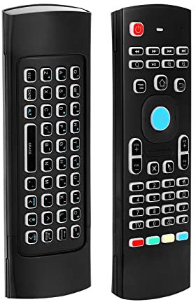 Quystetes Air Mouse per Android TV Box, Mini Tastiera Wireless Air Remote Mouse Control con RGB Retroilluminato MX3 PRO IR Learning