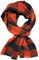 Webschal Karo orange marine 100% Wolle Made in Germany (R699)