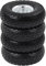 Yaheetech 4pcs Ruedas Carretilla Maciza 4.10/3.50-4 Carretilla de Obra Llanta Neumáticos de Goma 255mm para Carros Carrito de Jardinería, Eje de 16 mm