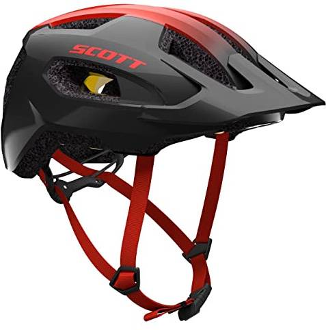 Scott Supra Plus MIPS MTB Fahrrad Helm Dark grau/rot 2026: Größe: M/L (56-61cm)