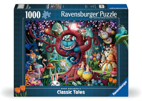 Ravensburger - Most Everyone is Mad - 1000 Piece Jigsaw Puzzle - Stunning Rendition of Alice in Wonderland - Bold, Imaginative Scene - Ideal Gift - Frameable Art - Screen-Free Fun - Puzzles for Adults