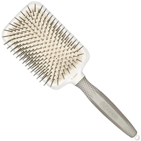 K-Pro Detangling Paddle Brush - Scalp Massager for Wet/Dry Hair - CushionFlex Technology - Pain-Free Knot Removal - Type 1-4 Hair & Extensions - Ideal for daily use