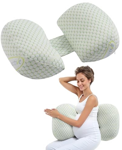VEVOR Pregnancy Wedge Pillow, W-Shaped Maternity Pillow for Pregnant Women, Soft and Breathable Pregnancy Pillow with Removable & Washable Cover for Back Belly Hips Support, Lightweight and Portable
