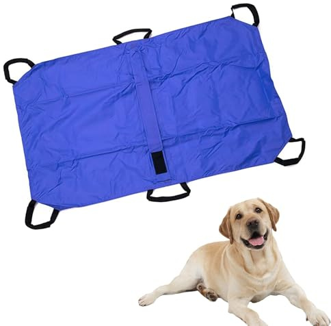 Bärsele för husdjur, vikbar mjuk bär, nylon vikbar nödtransport sällskapsdjur bärsele sällskapsdjur hund sällskapsdjur bärare transportbärare för hundar och andra djur nödräddning (blå)