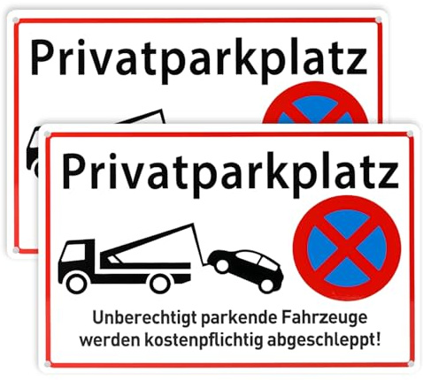 ALLY-MAGIC Parcheggio privato Scudo,Parcheggio Vietato Scudo,Cartello Parcheggio,Segnale di avvertimento Alluminio Proprietà Privata Il Veicolo Violante Sarà Trainato A spese del Proprietario E23