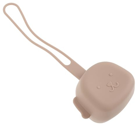 Vaguelly Bolsa para Chupete de Silicona de Grado Alimenticio Diseño de Dibujos Animados y Cierre, Estuche Portátil Adecuado para Guardar Chupetes en Bolsa de Viaje o Bolso