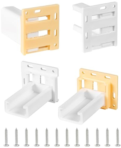 2 Pack Drawer Slide Socket Set for 1 Drawer Slides C-Shaped Adjustable H305 Drawer Rail Bracket with Screws Adjustable Base, Heavy-Duty Plastic Drawer Socket for RV Drawers Cabinet & Furniture