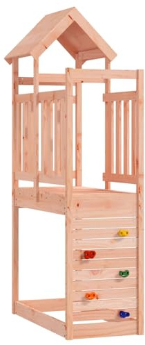 vidaXL Douglas - Torre da gioco in legno massello marrone, mobili eleganti, moderni e durevoli, progettati per durare nel tempo, combinando funzionalità con stile