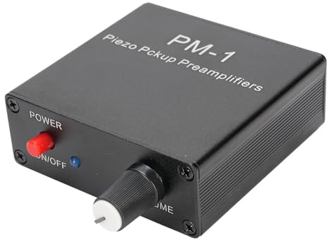 Jelquix Amplificatore Preamplificatore Piezoelettrico Compatto per Chitarra, Violoncello, Violino, Mandolino, Design Durevole in Lega di Alluminio