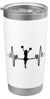 Cheerleader Appassionata di cheerleading Bicchiere termico in acciaio inox doppia parete