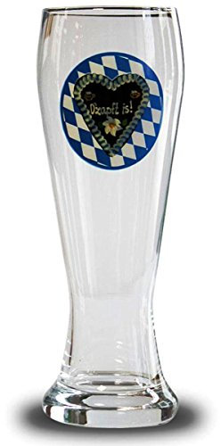 Brauns 95031 - Vaso para Cerveza de Trigo del FC Bayern München, diseño de Oktoberfest de Munich, Color Blanco y Azul