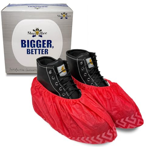 ShuBee Original Disposable, Extra-Large Boot and Shoe Covers, Thicker & Stronger, Durable Protection for Floors - 50 Pairs