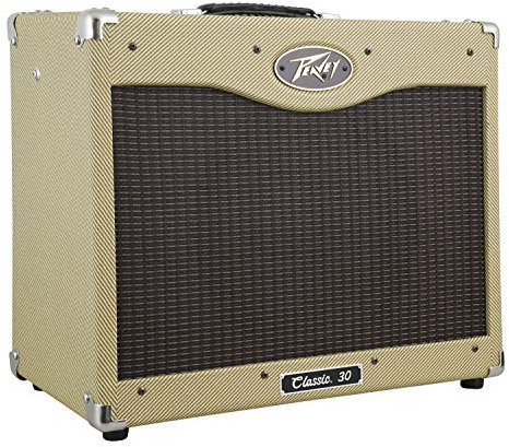 Peavey Classic 30 Guitar Amp Combo, 30 Watts, 3 Band EQ, 2 Output Channels, Compatible with Guitar and Double Bass