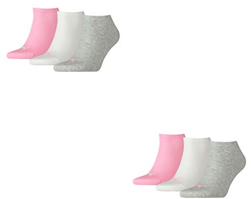 PUMA Unisex Invisible Sneaker Socken 6er Pack, Größe:39-42;Farbe:Prism Pink (395)