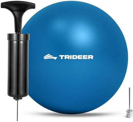 Trideer Pilates Ball 7-8 in with Pump, Small Exercise Therapy Ball for Yoga, Barre, Core Strength, AB Workouts, Physical Therapy