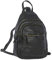 Bear Design Rucksack Leder Cityrucksack Backpack schwarz für Damen Damenrucksack Frauen City Reise