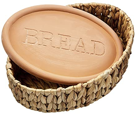 Mud Pie Terracotta Bread Warming Set, Brown, 8 1/2 x 12 1/2