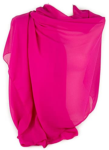 Stola donna fucsia Foulard tinta unita cerimonia coprispalle elegante scialle grande da matrimonio per abito da sera ragazza signora anziana primavera estate 2026 Fuxia