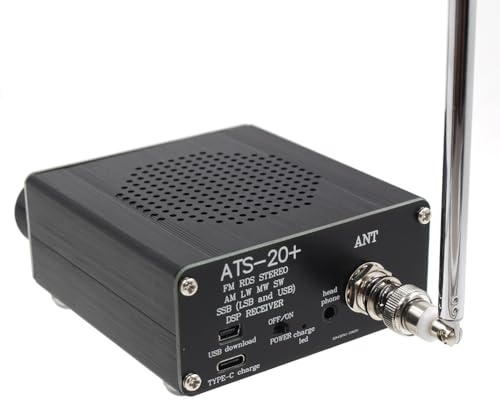 Receptor de radio de banda completa, escáner de radio portátil de banda completa AM FM MW SW SSB LSB USB escáner portátil con antena ATS‑20 SI4732