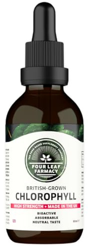 Liquid Chlorophyll Drops for Water - British-Grown Chlorophyll - High Strength Chlorophyll Liquid 6000mg - Made in UK - 2 Month Supply
