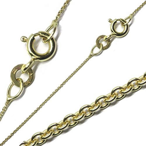 G & J Goldkette Ankerkette rund massiv 333 8Karat 0.80mm 36-50cm feine zarte Halskette hochwertiges Gold Collier für Damen Made in Germany (40cm)