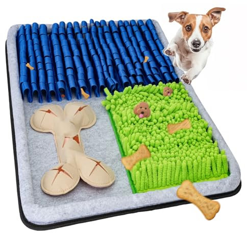 Schnüffelteppich für Hunde - Interaktives bissfestes Hundespielzeug - Katzenspielzeug - Intelligenzspielzeug zur Förderung und Auslastung - Hundespielzeug Intelligenz (70x50cm)